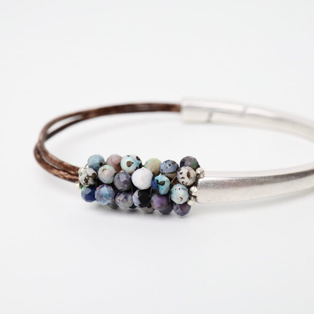 
                  
                    BRC-JM Hand Stitched Australian Blue Opal Bracelet
                  
                