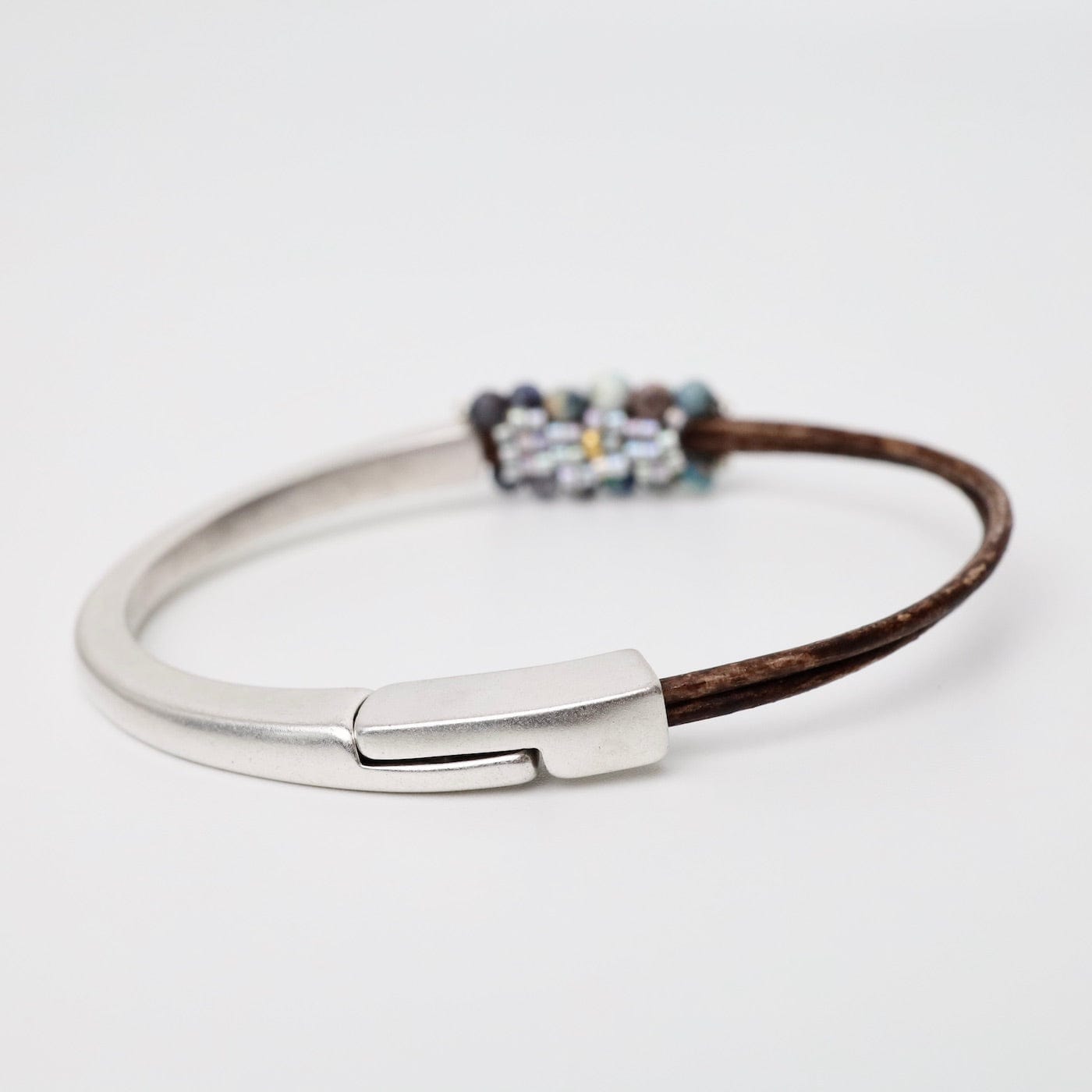 BRC-JM Hand Stitched Australian Blue Opal Bracelet