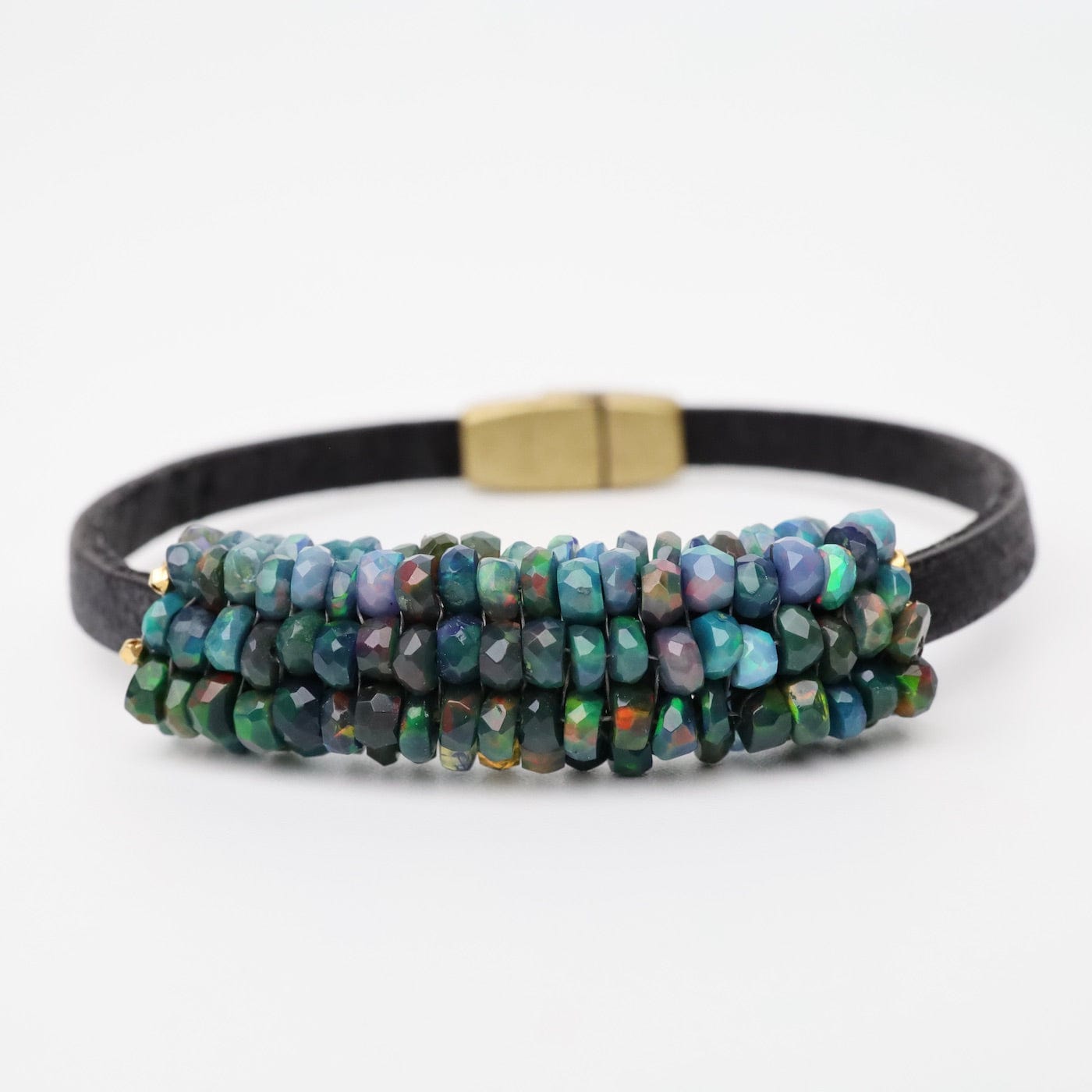 BRC-JM Hand Stitched Black Opal Bracelet