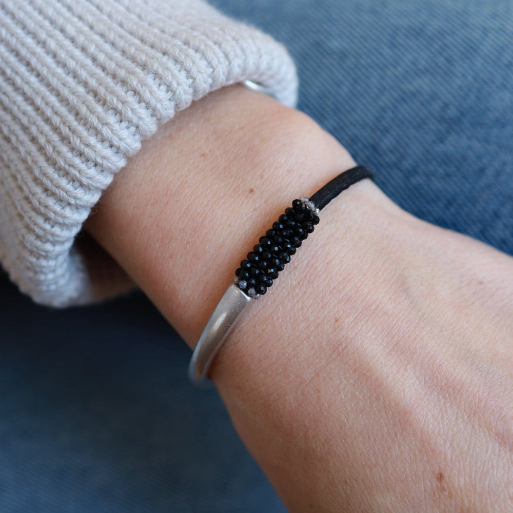 
                  
                    BRC-JM Hand Stitched Black Spinel Bracelet
                  
                