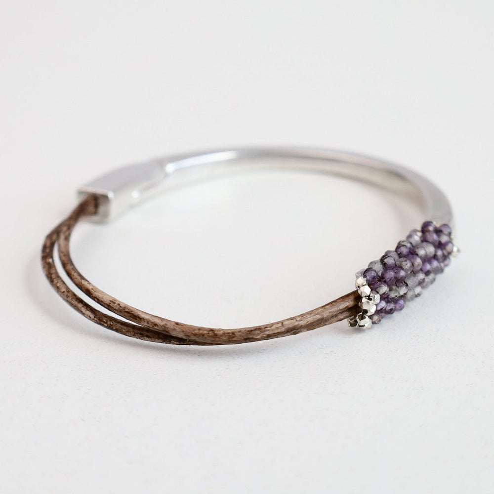 
                      
                        BRC-JM Hand Stitched Coated Amethyst 1/2 Cuff
                      
                    