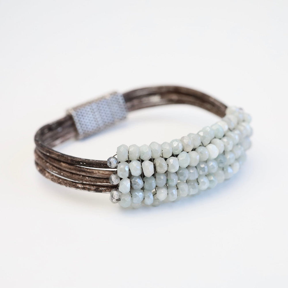 
                  
                    BRC-JM Hand Stitched Coated Aquamarine Bracelet
                  
                