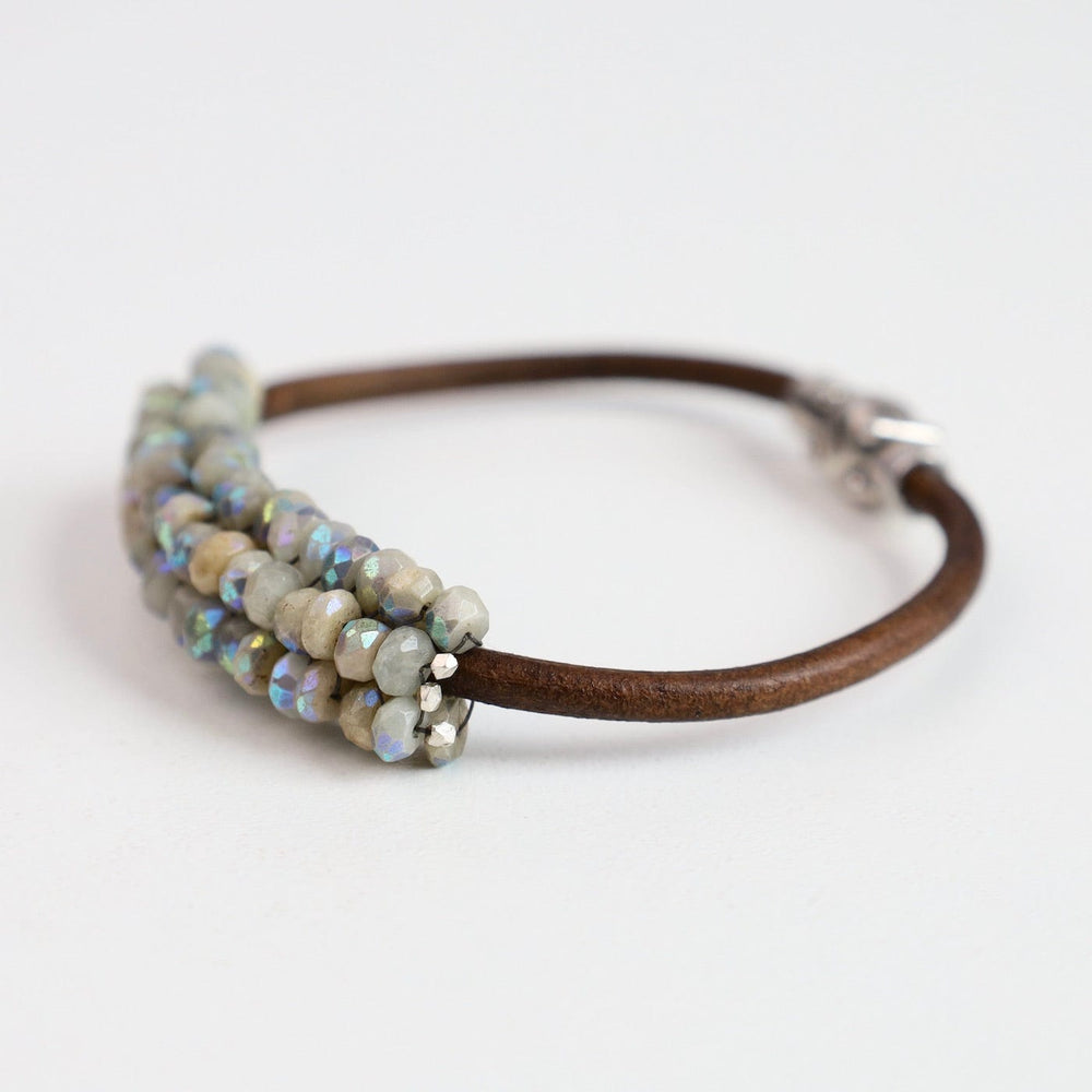 
                  
                    BRC-JM Hand Stitched Coated Aquamarine Leather Bracelet
                  
                