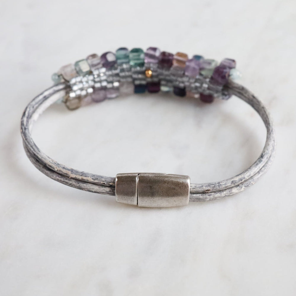 
                  
                    BRC-JM Hand Stitched Fluorite Cubes Bracelet
                  
                