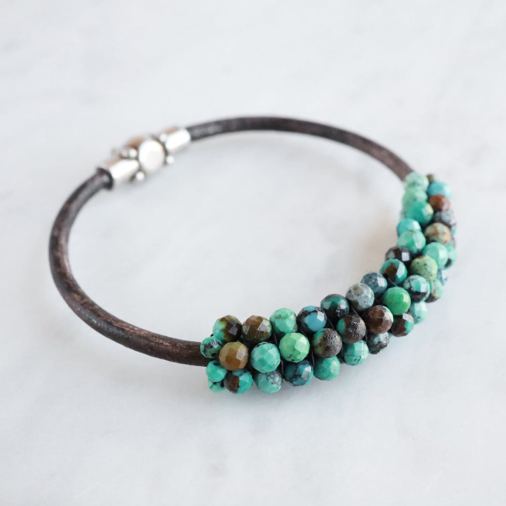 
                  
                    BRC-JM Hand Stitched Green Turquoise Bracelet
                  
                