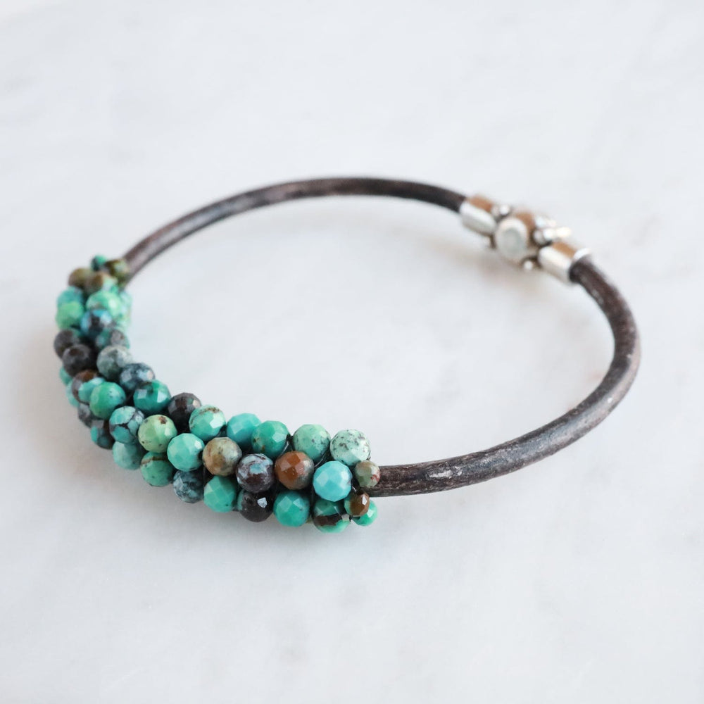 
                  
                    BRC-JM Hand Stitched Green Turquoise Bracelet
                  
                