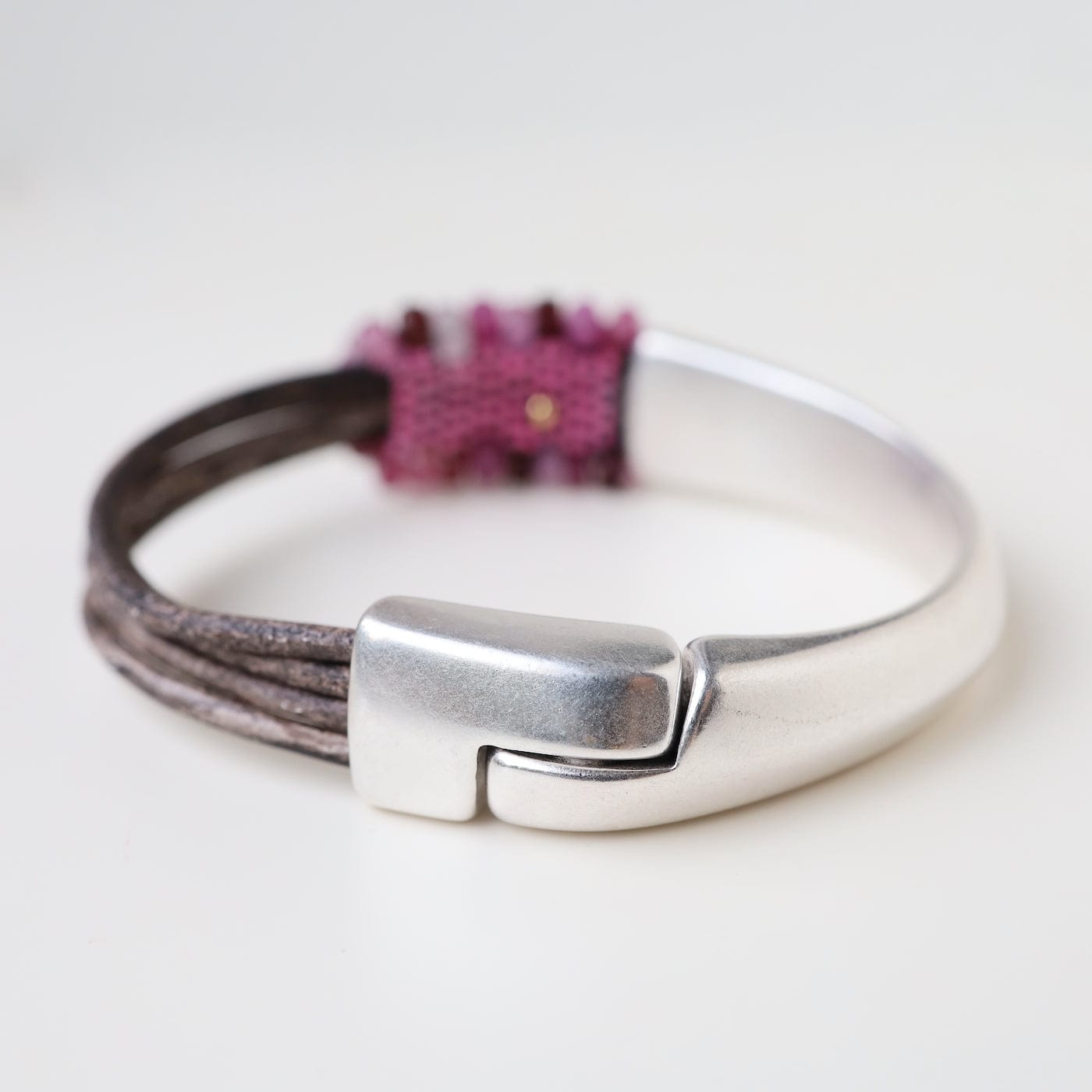 Load image into Gallery viewer, BRC-JM Hand Stitched Hand Cut Rubies Bracelet
