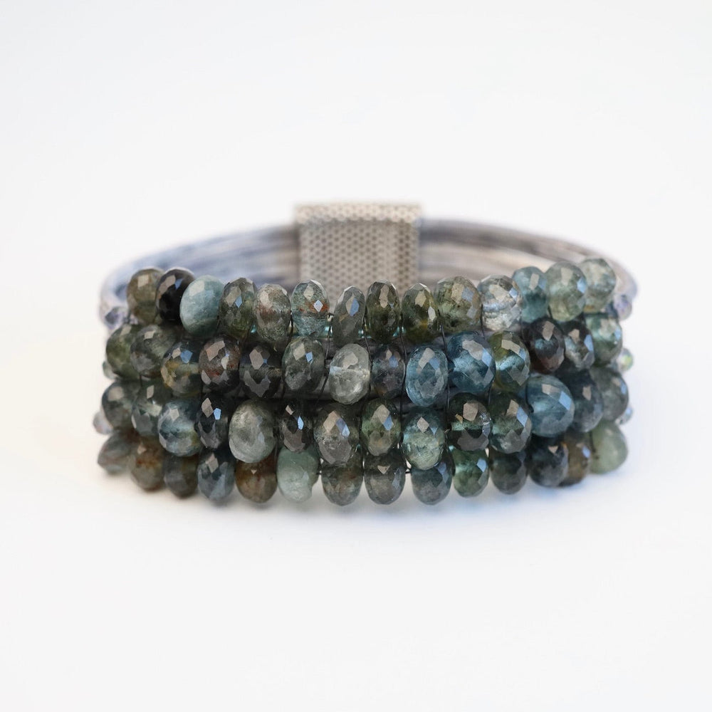 
                  
                    BRC-JM Hand Stitched Handcut Aquamarine with Crystal Trim Bracelet
                  
                