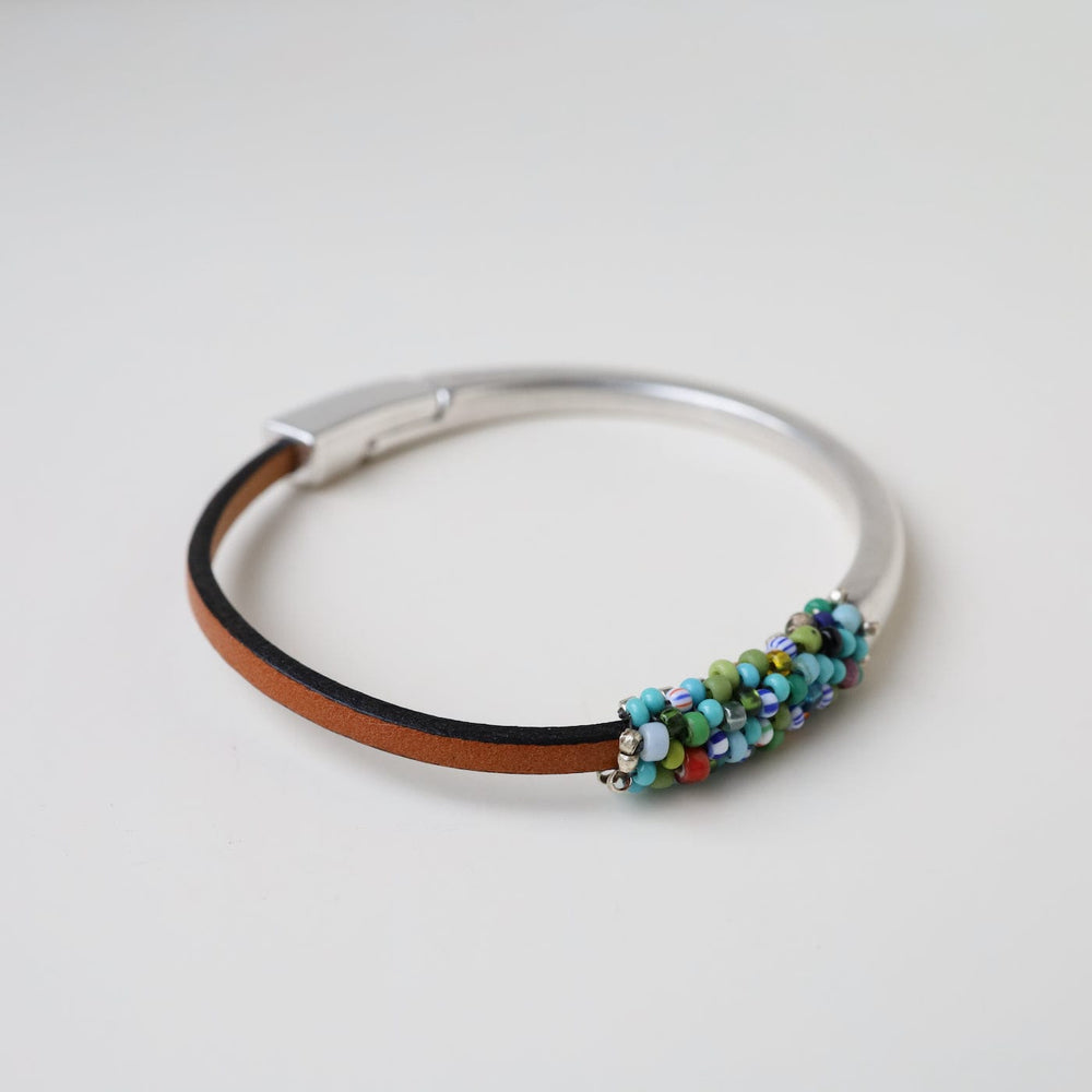 
                  
                    BRC-JM Hand Stitched Malibu Baby Vintage Japanese & Italian Seed Beads 1/2 Cuff Bracelet
                  
                