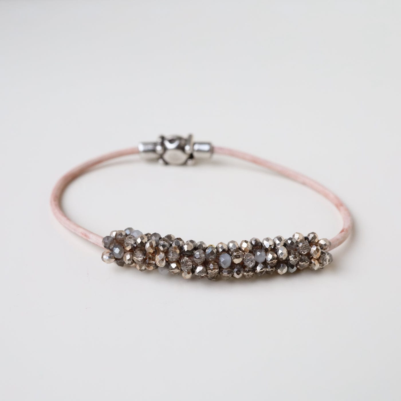 BRC-JM Hand Stitched Metallic Crystals Bracelet