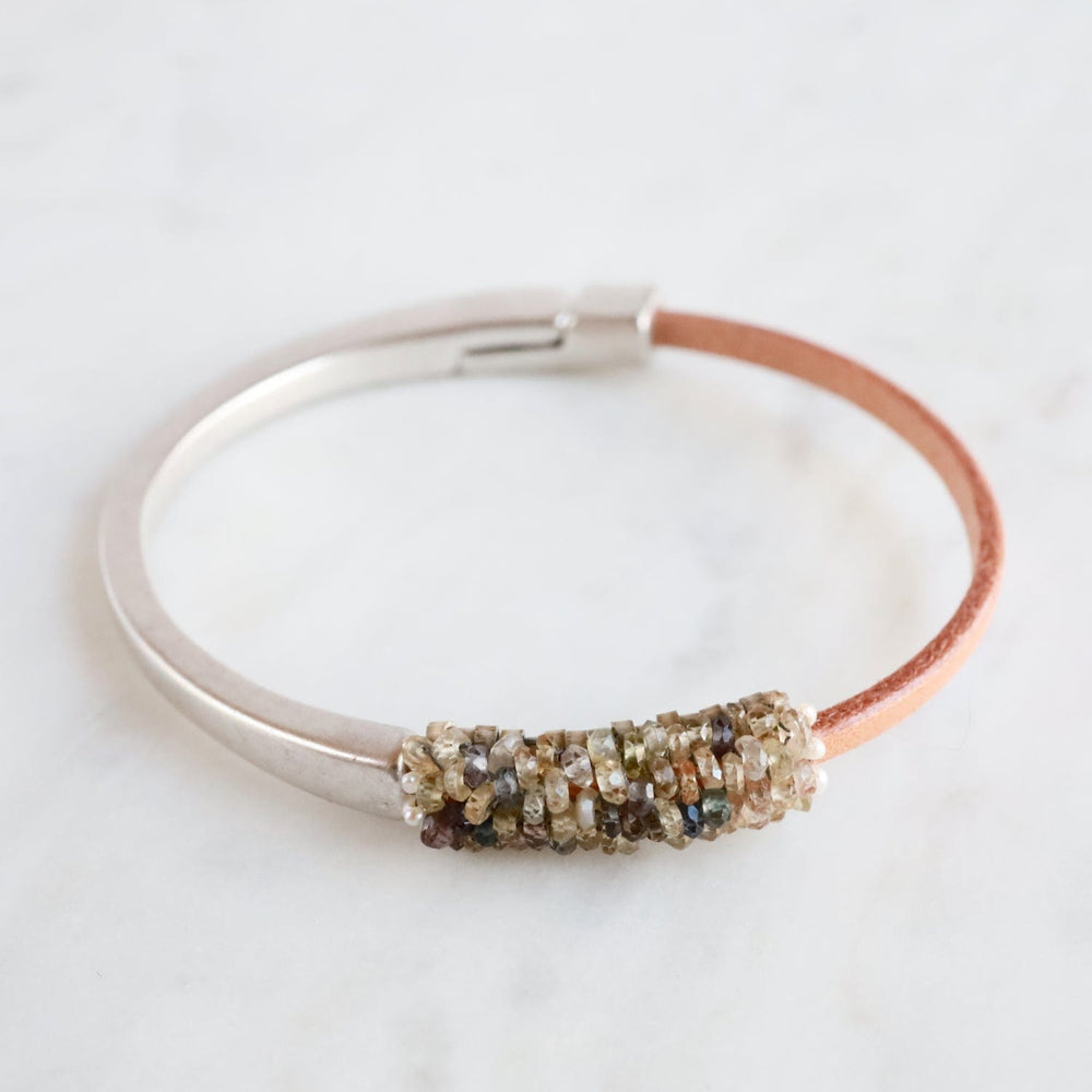 BRC-JM Hand Stitched Micro Faceted Zircon Bracelet