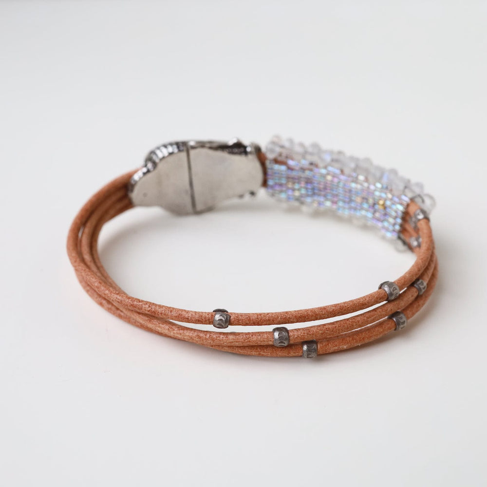 
                      
                        BRC-JM Hand Stitched Moonstone Buddha Clasp Bracelet
                      
                    