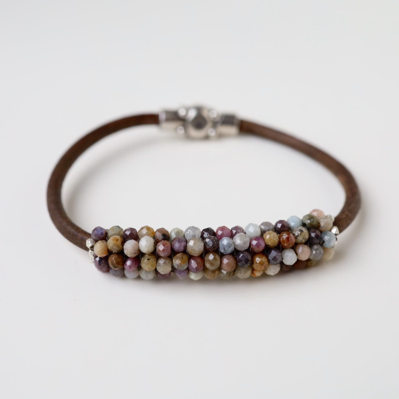 BRC-JM Hand Stitched Multi-Colored Sapphires Bracelet