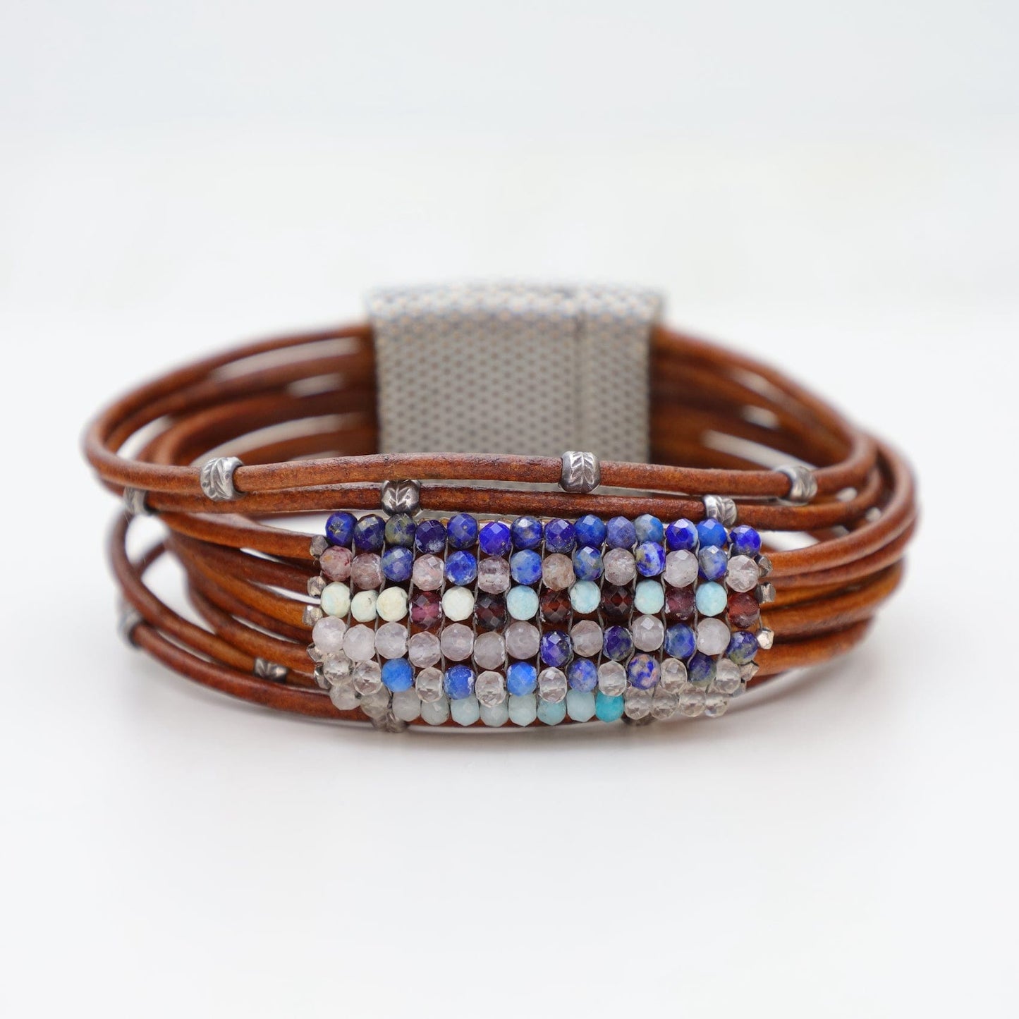 BRC-JM Hand Stitched Multi Gemstones Barcelet