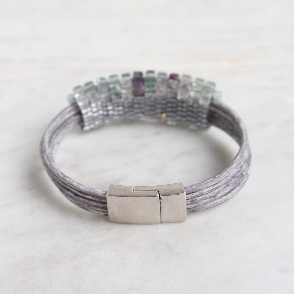 
                  
                    BRC-JM Hand Stitched Square Faceted Fluorite Bracelet
                  
                