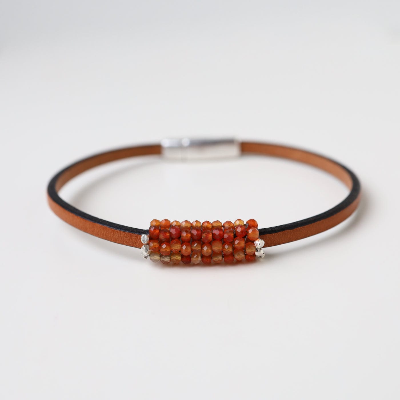 BRC-JM Hand Stitched Tiny Carnelian Bracelet