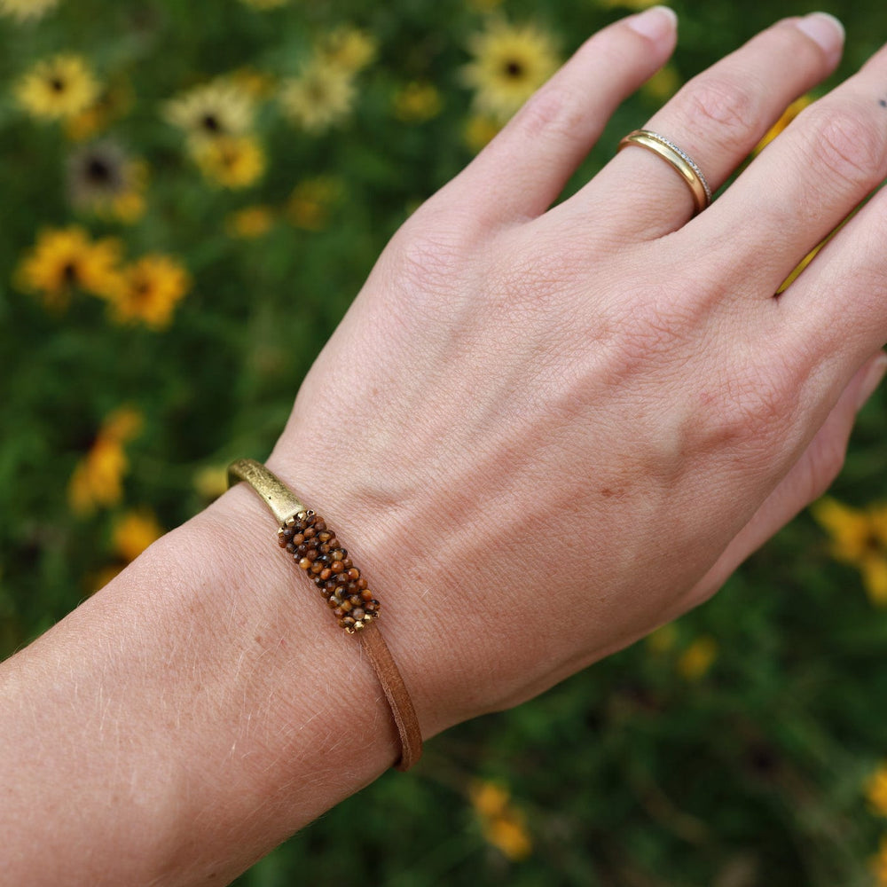 
                  
                    BRC-JM Hand Stitched Tiny Tiger Eye Bracelet
                  
                