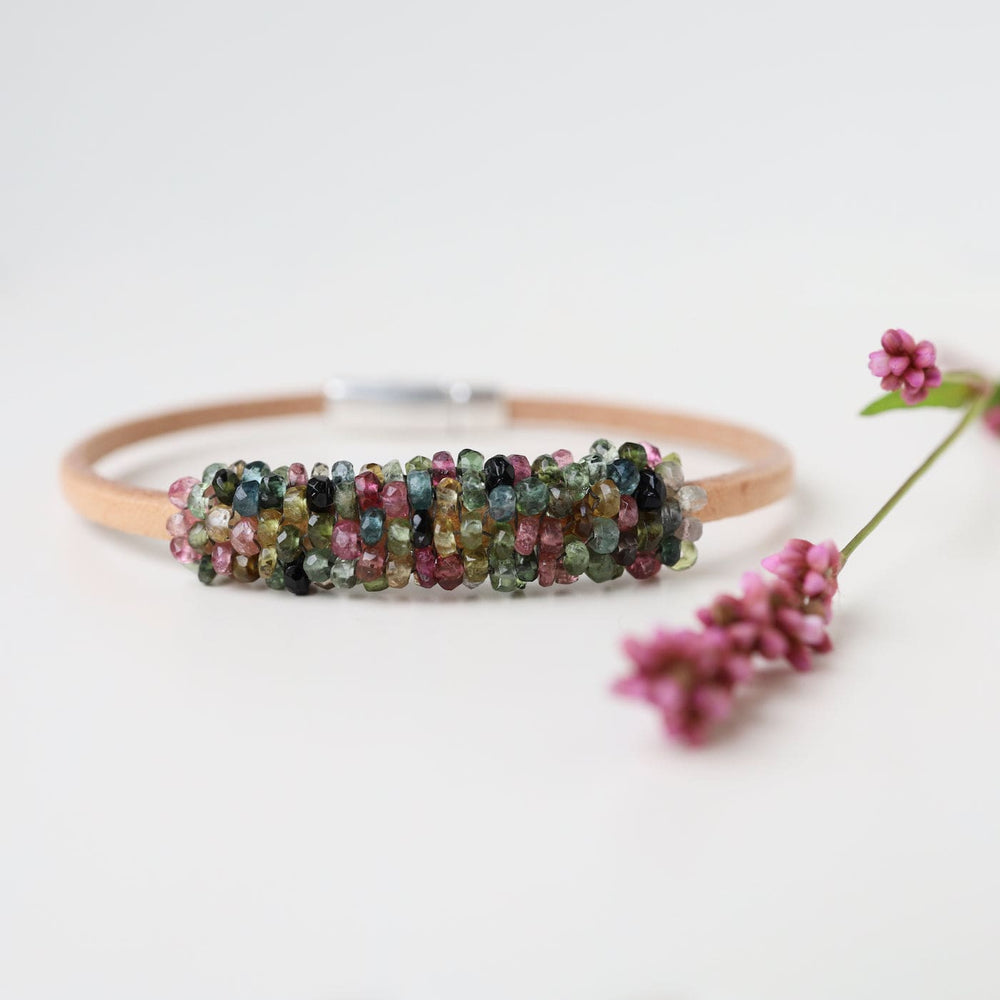 
                  
                    BRC-JM Hand Stitched Tiny Watermelon Tourmaline Bracelet
                  
                