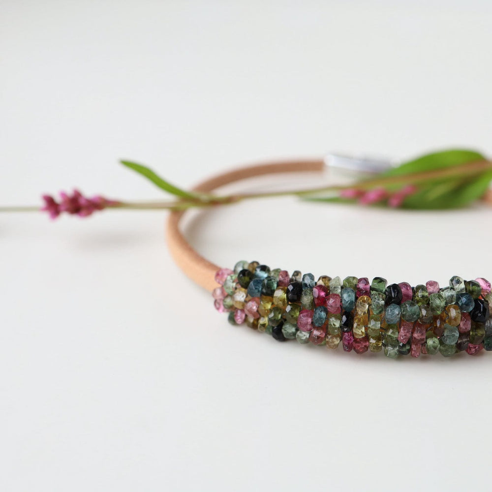 
                  
                    BRC-JM Hand Stitched Tiny Watermelon Tourmaline Bracelet
                  
                