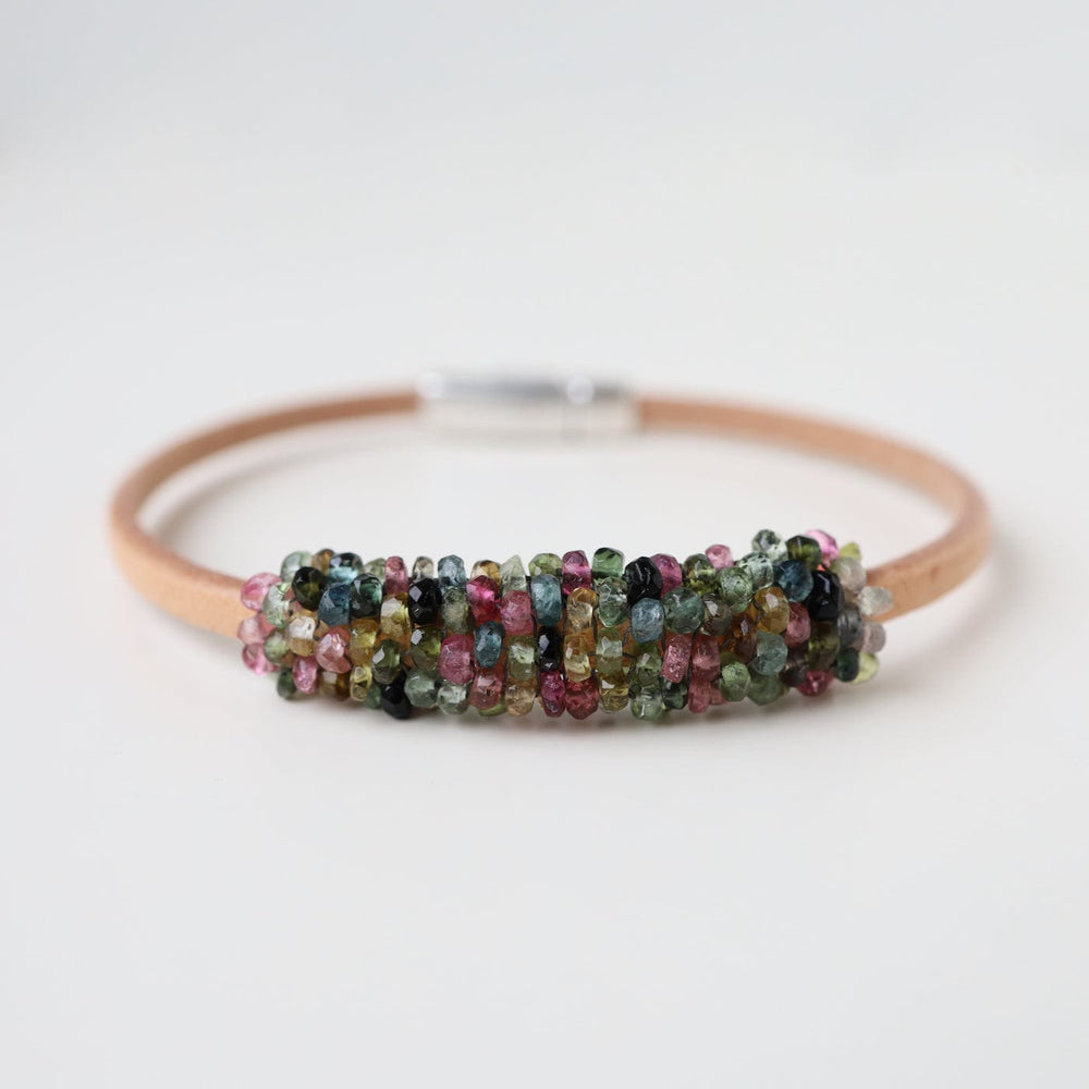 
                  
                    BRC-JM Hand Stitched Tiny Watermelon Tourmaline Bracelet
                  
                