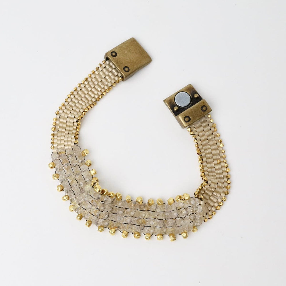 
                  
                    BRC-JM Hand Woven Soft Bracelet of Golden Rutilated quart
                  
                