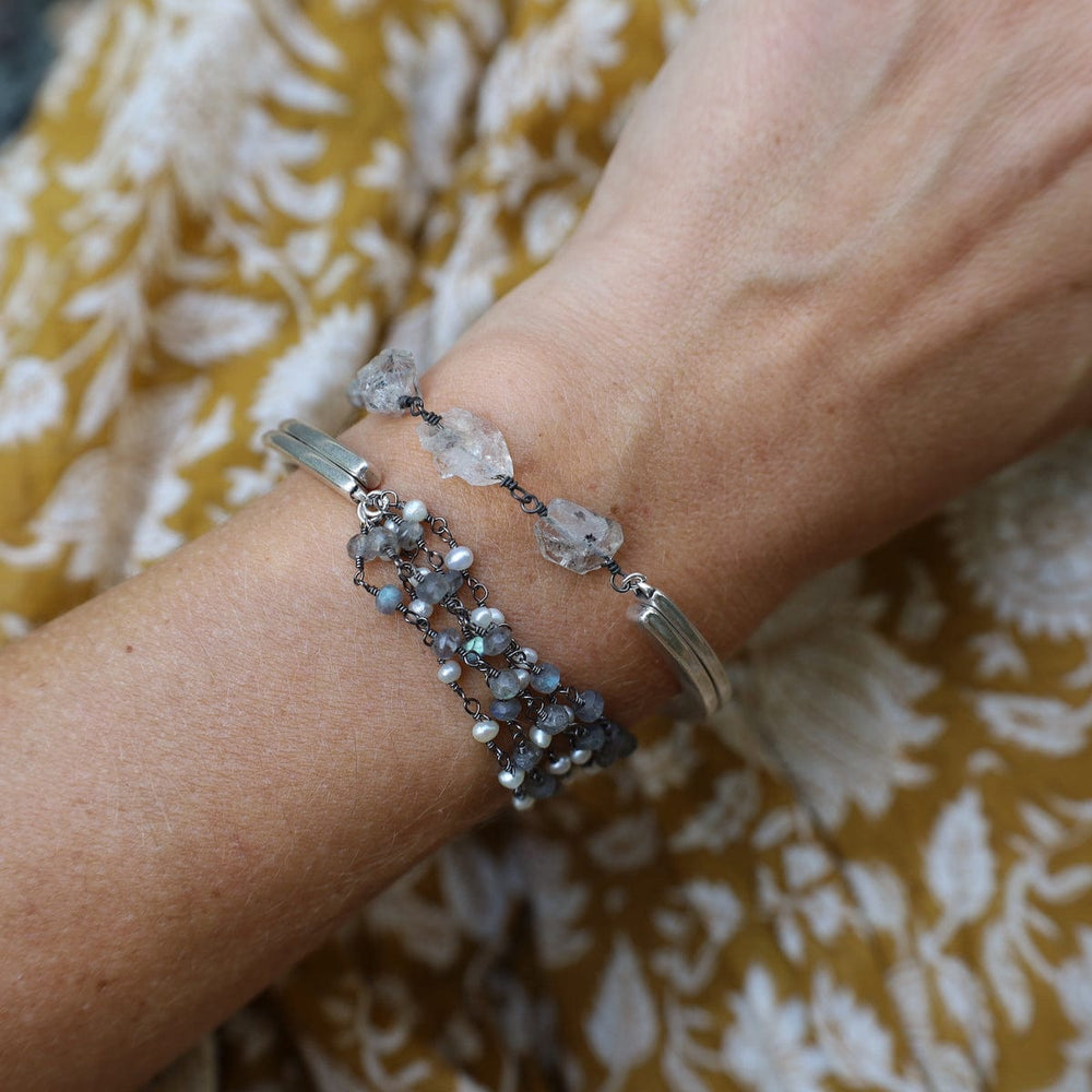 
                  
                    BRC-JM Handmade Multi Bead Chain of Labradorite & Pearls Bracelet
                  
                