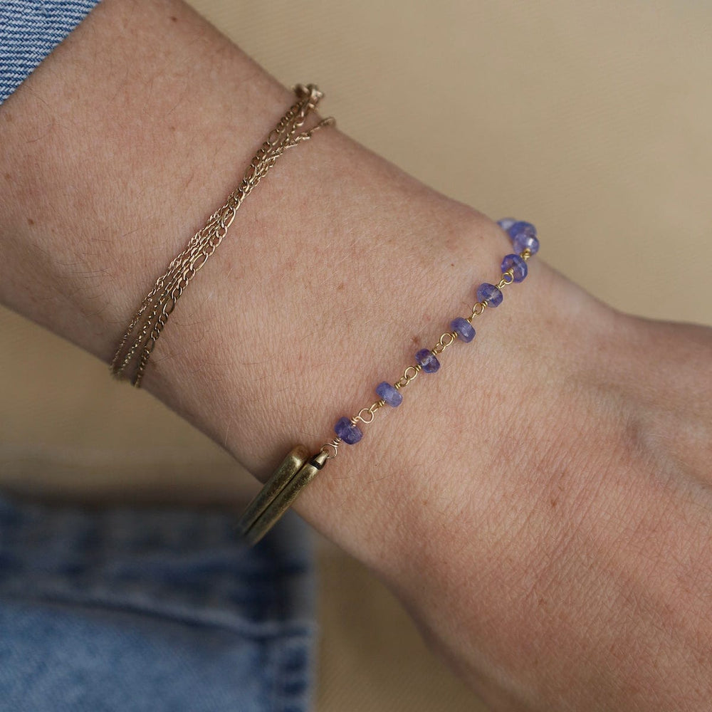 
                      
                        BRC-JM Handmade Single Bead Chain of Tanzanite on a Brass
                      
                    