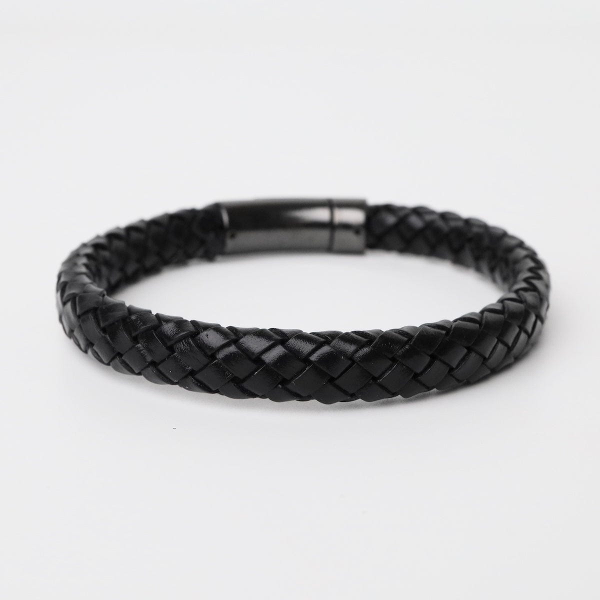 BRC-JM Larger UniSex Size Hand Braided Black Leather 6m G