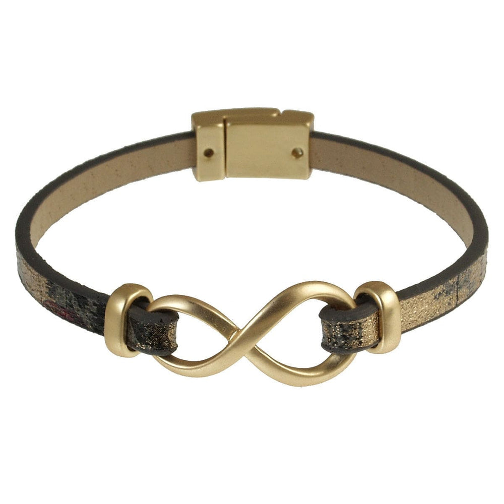 BRC-JM Matte Gold Metallic Infinity Bracelet