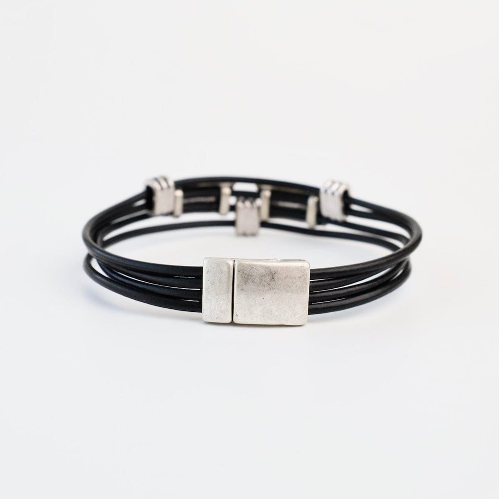 
                  
                    BRC-JM Matte Silver Black Rectangle Bracelet
                  
                