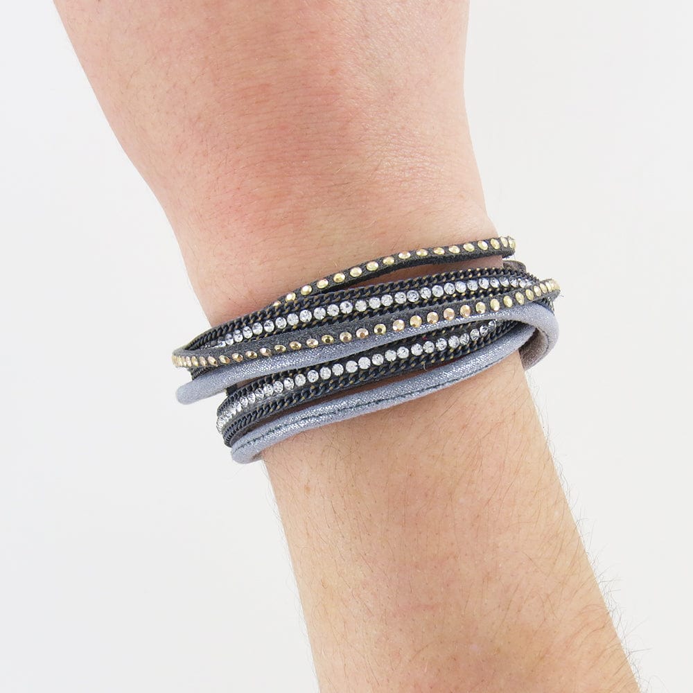 BRC-JM MATTE SILVER WRAP BRACELET