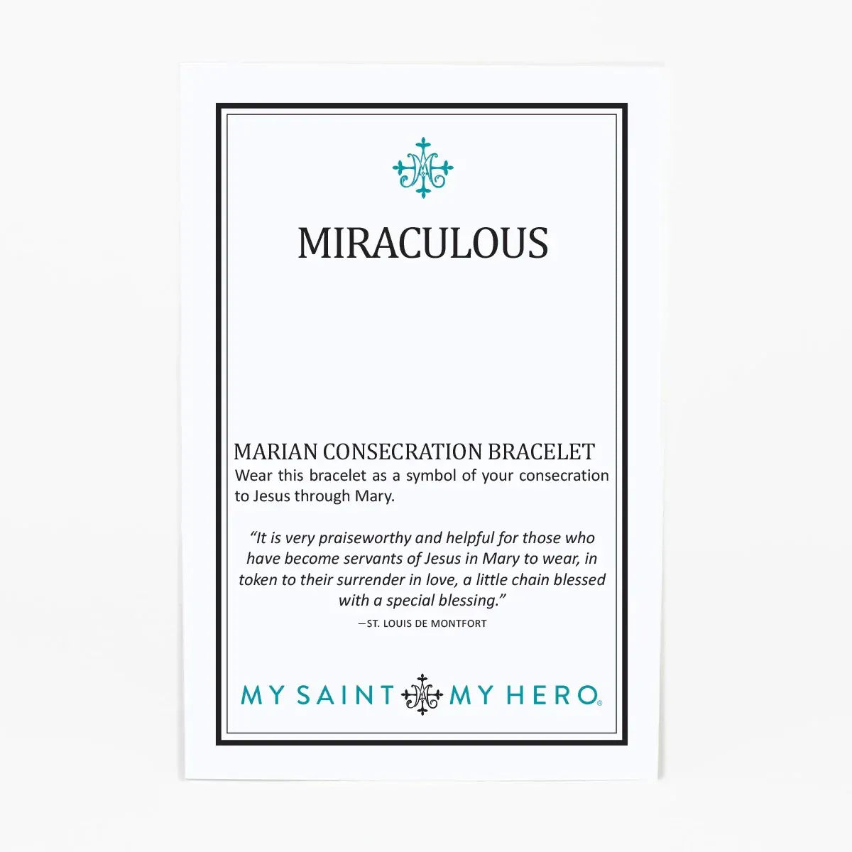 BRC-JM Miraculous Marian Consecration Bracelet - Blue