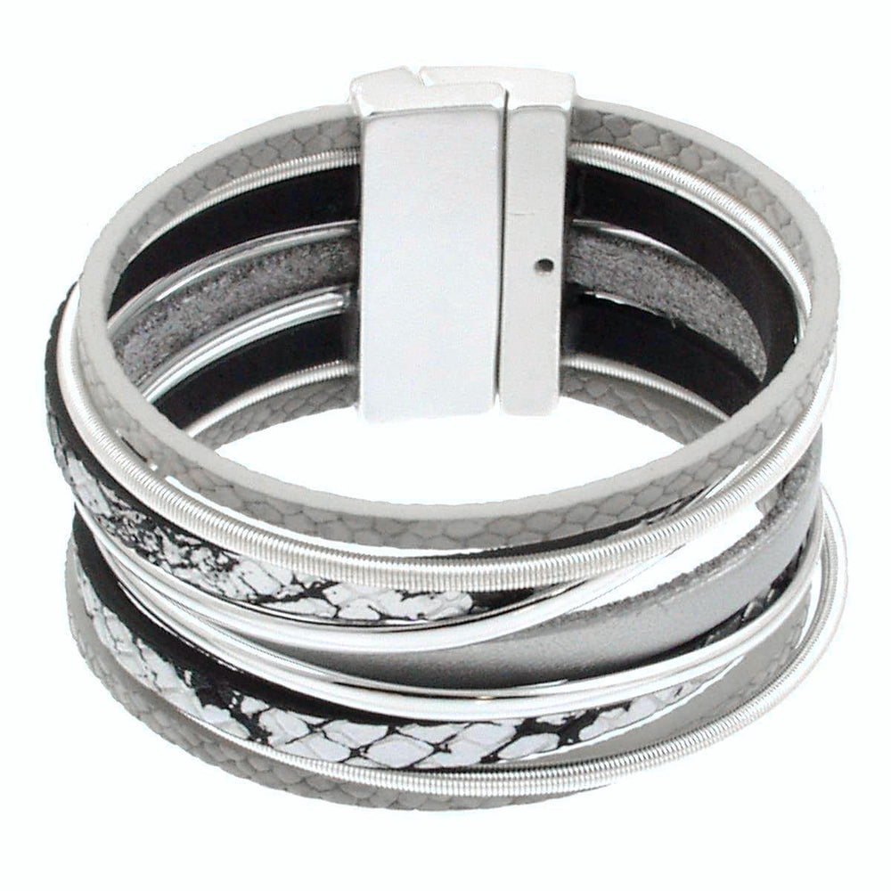 BRC-JM Multistand Silver Grey Bracelet