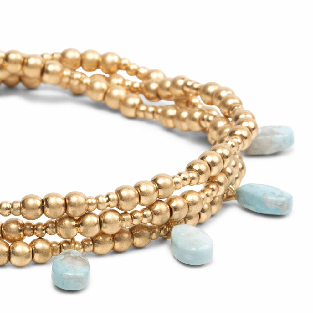 
                  
                    BRC-JM Scout Metal Wrap -  Timeless in Blue Howlite & Gold
                  
                