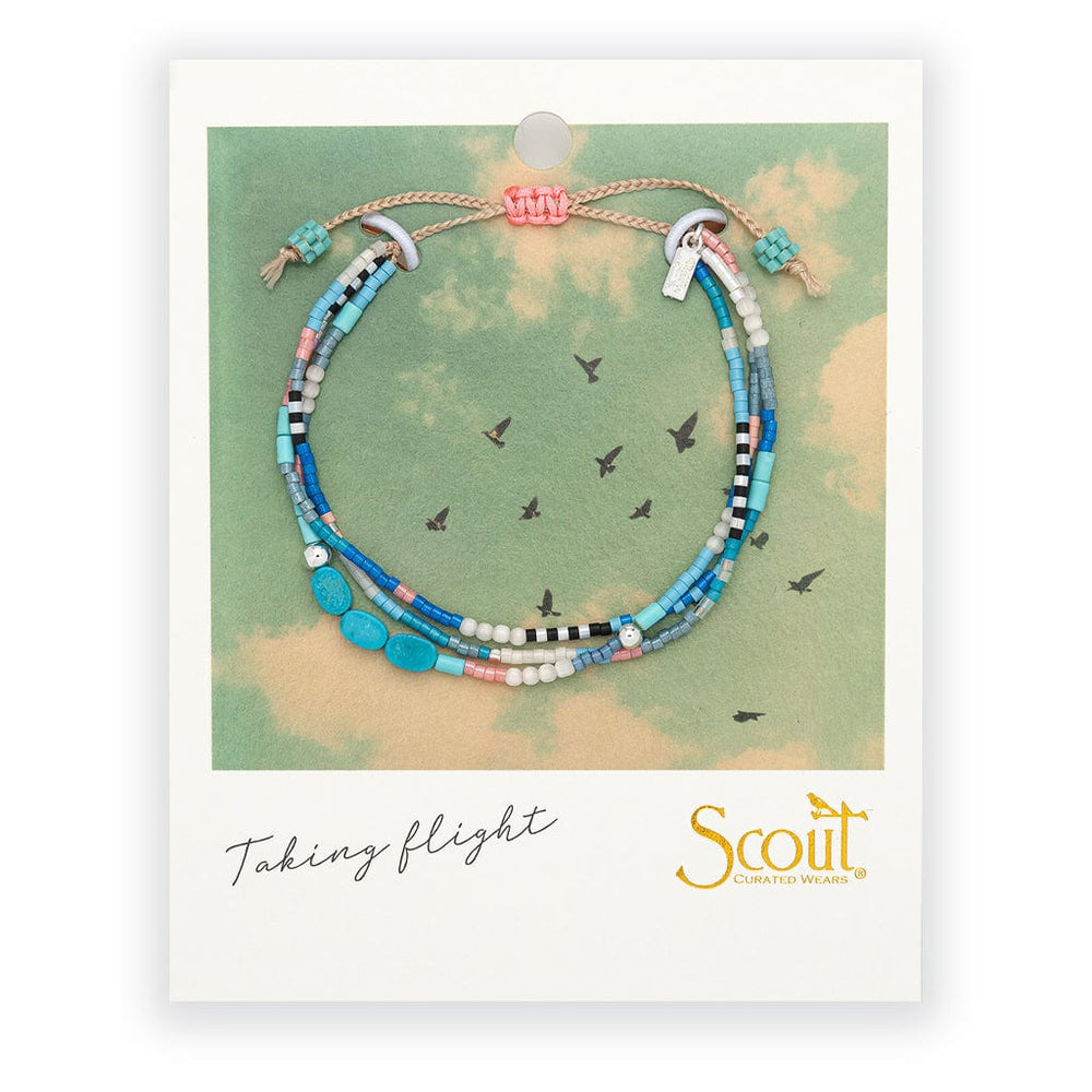 BRC-JM Scout Mixed Media Bracelet - Sky with Turquoise