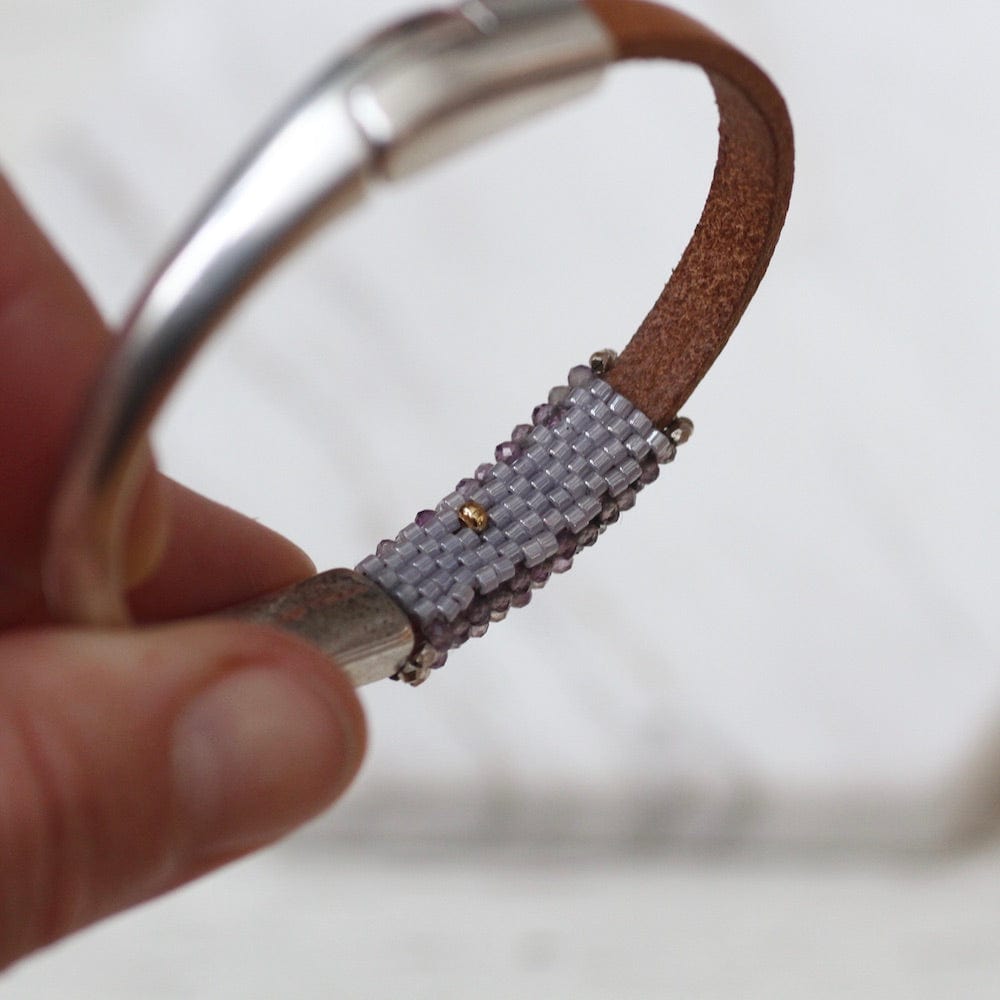 BRC-JM Shaded Amethyst 1/2 Cuff Bracelet