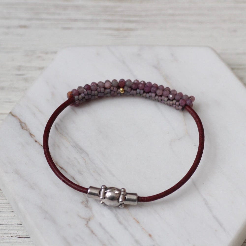 
                  
                    BRC-JM Small Rubies Hand Stitched Bracelet
                  
                