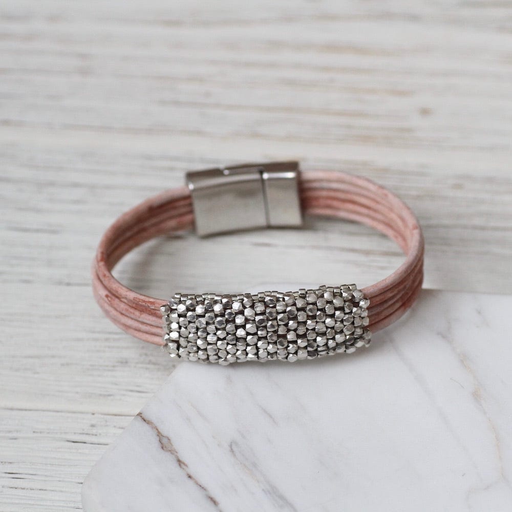 BRC-JM Tiny Sterling Silver Cubes Bracelet