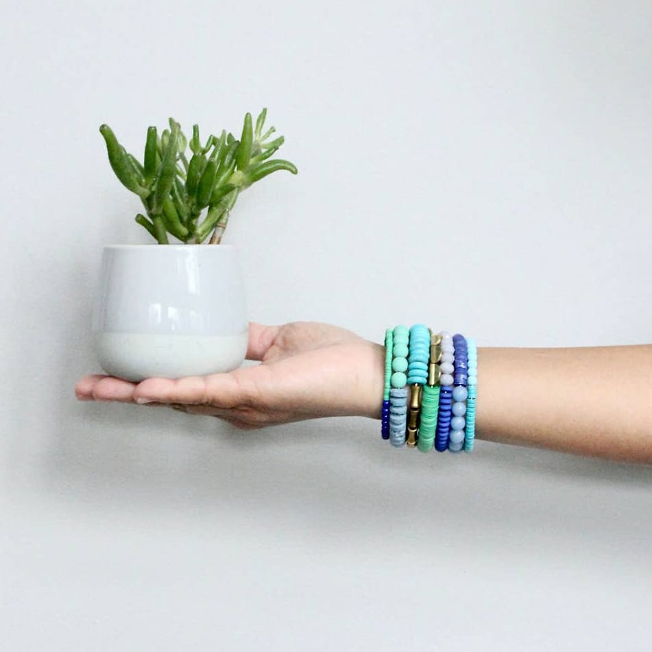 BRC-JM Turquoise and Cobalt Wrap Bracelet