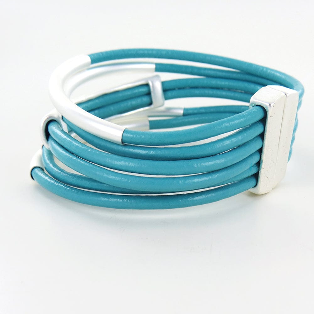 
                  
                    BRC-JM TURQUOISE TUBE MATTE SILVER BRACELET
                  
                