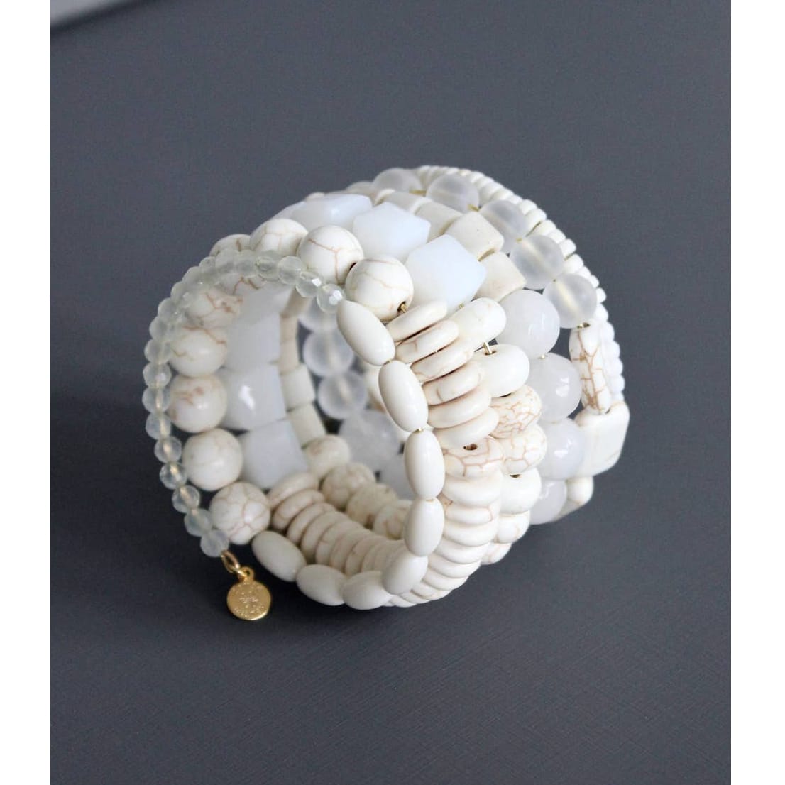 BRC-JM White On White Wrap Bracelet