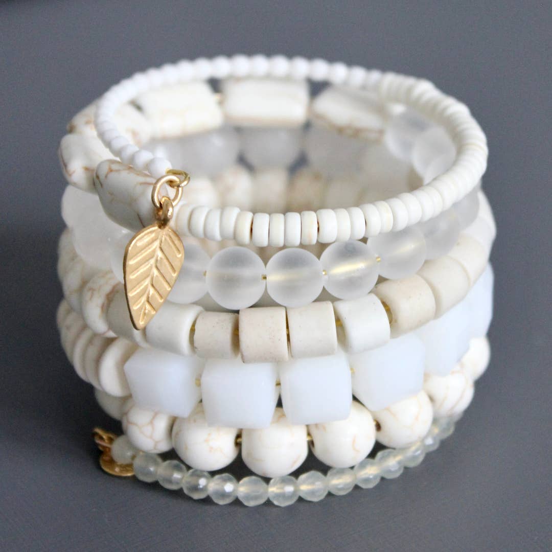BRC-JM White On White Wrap Bracelet