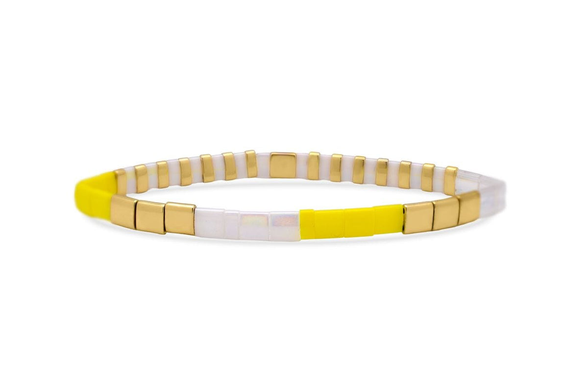 BRC Joy - Morse Code Tila Beaded Bracelet