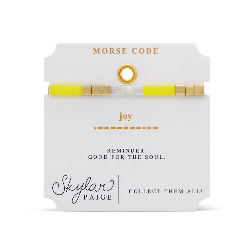 BRC Joy - Morse Code Tila Beaded Bracelet