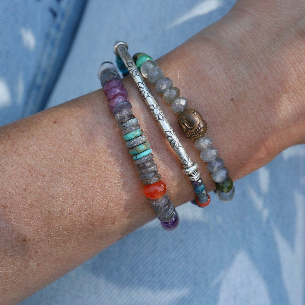 
                  
                    BRC Labradorite, Brass rings & Buddha Bracelet
                  
                