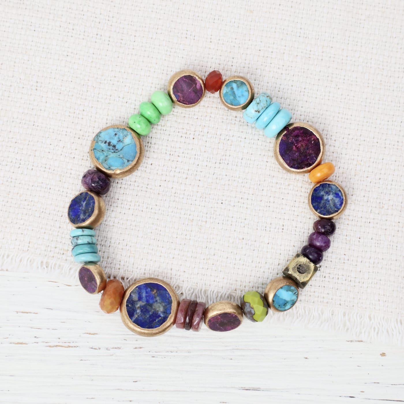 BRC Lapis Wildflower Fairy Pillow Bracelet