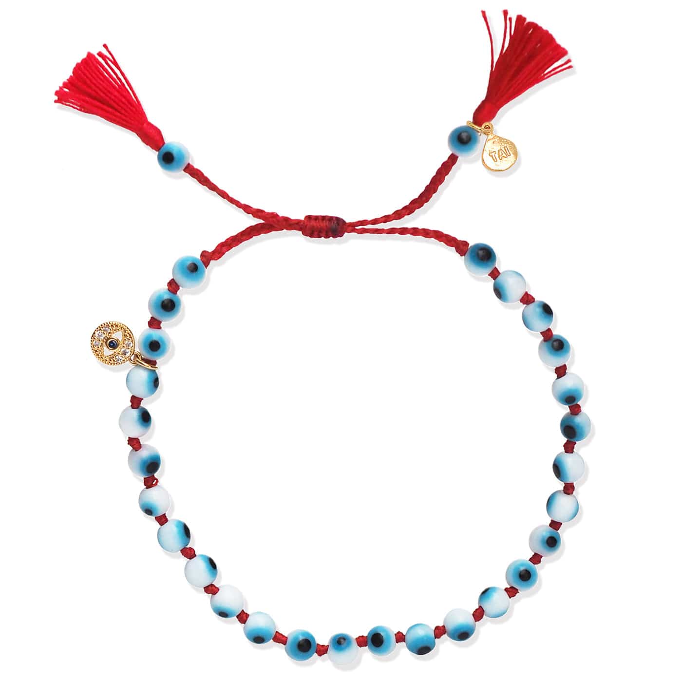 BRC Light Blue Evil Eye Beaded Bracelet