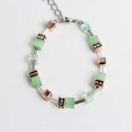 Load image into Gallery viewer, BRC Lime Geo Cube Bracelet
