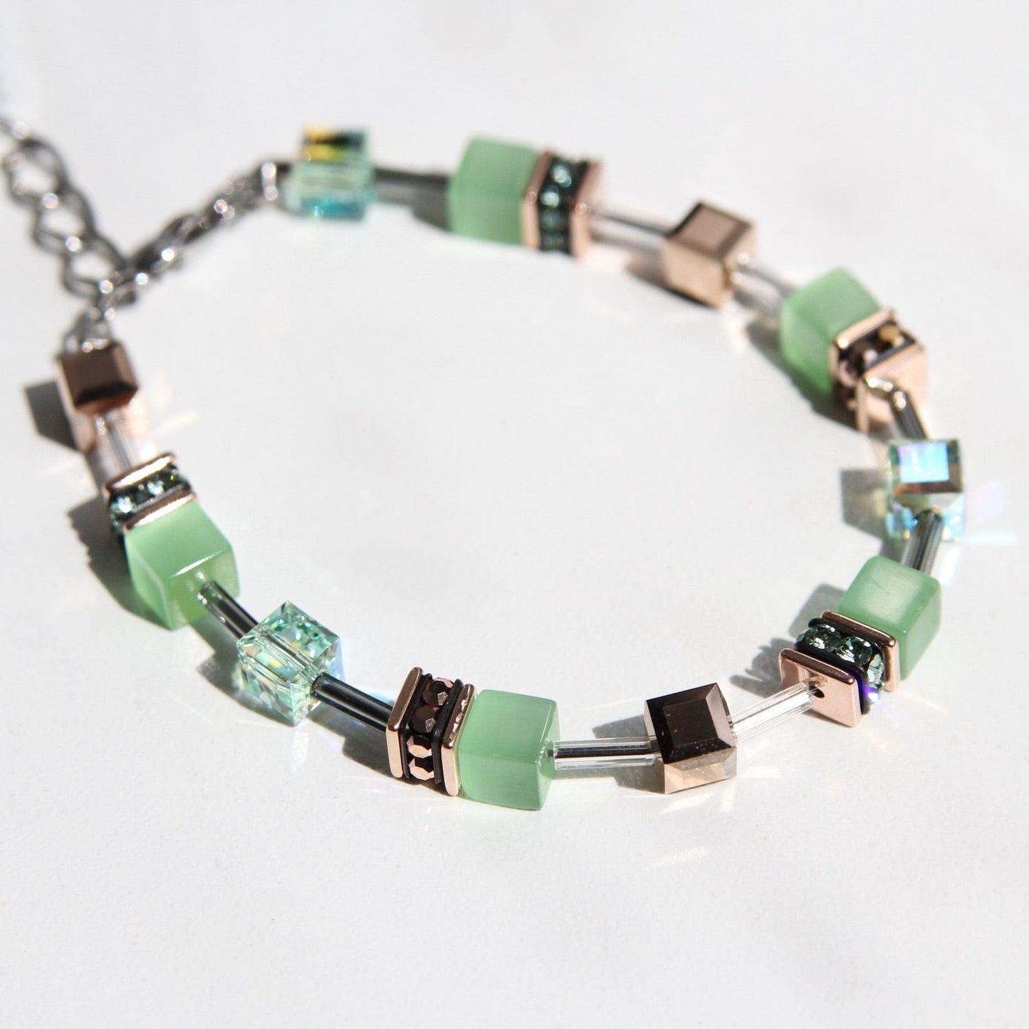 Load image into Gallery viewer, BRC Lime Geo Cube Bracelet
