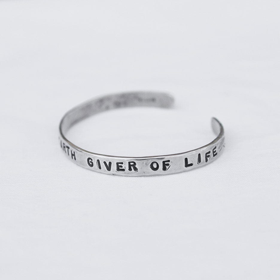 
                  
                    BRC "Love Mother Earth Giver Of Life" Sterling Silver Cuff Bracelet
                  
                